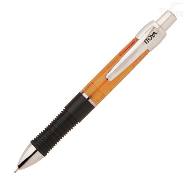 Itoya Xenon Retractable Pen with AquaRoller Med Point 1.0m, Amber