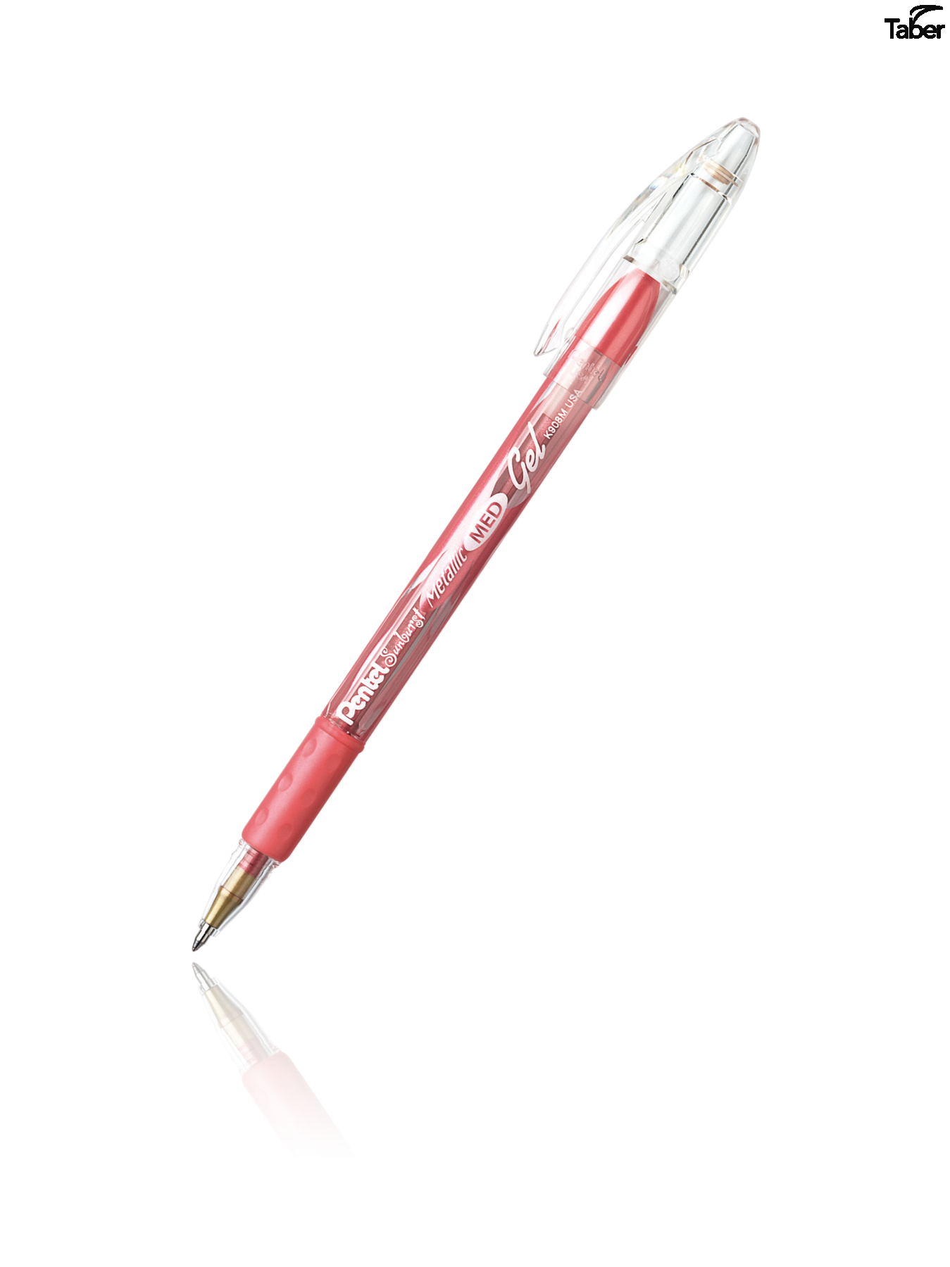 Pentel Sunburst Metallic Gel Ink Roller- Med Red