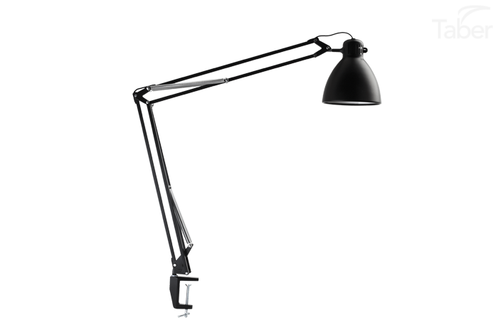 Luxo L-1 LED task light with edge clamp, Black