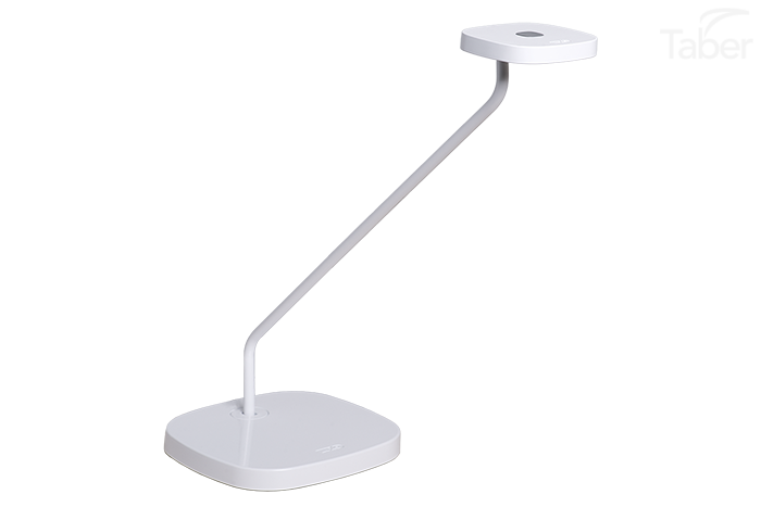 Luxo Trace LED task light with table/desk base and USB port, White