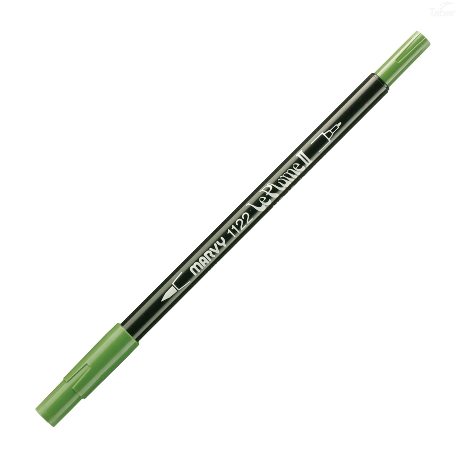 Marvy Le Plume II Double Ended Watercolor Marker, Olive Green