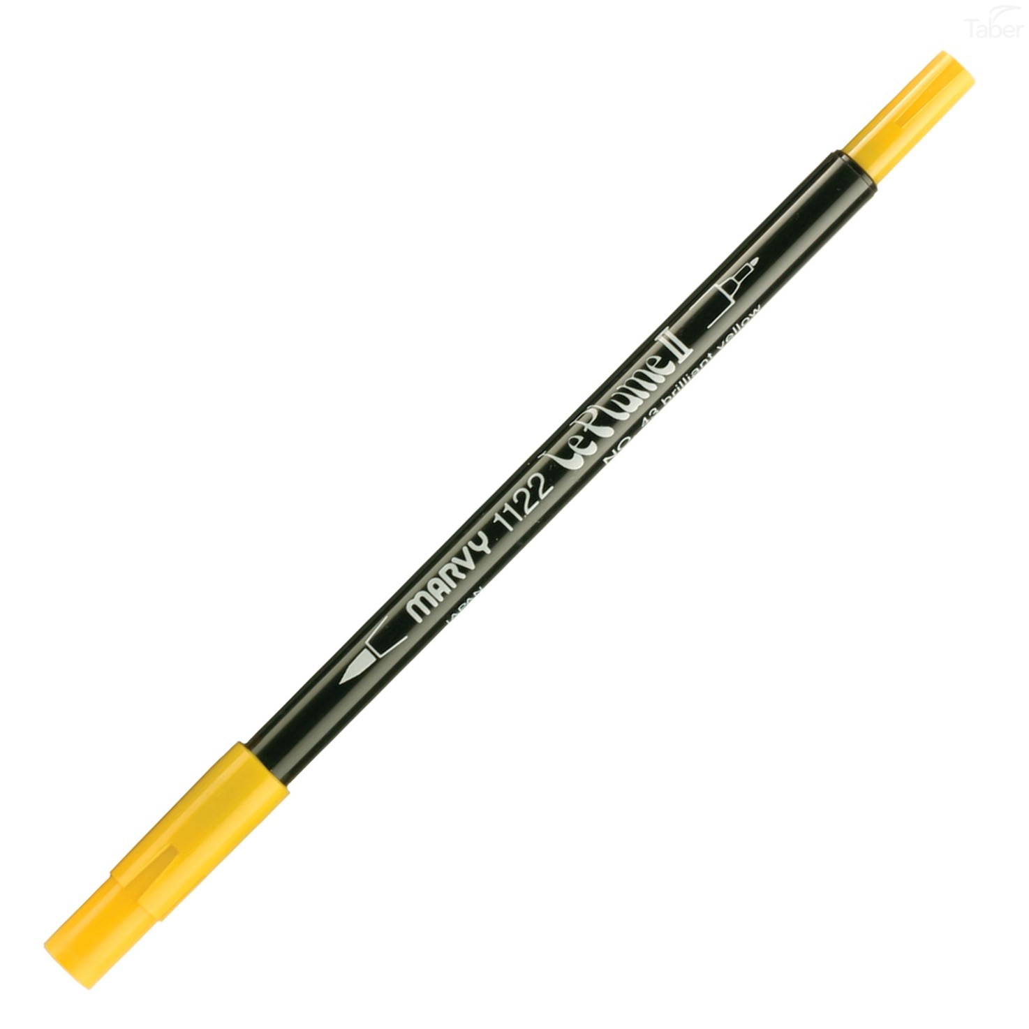 Marvy Le Plume II Double Ended Watercolor Marker, Brilliant Yellow