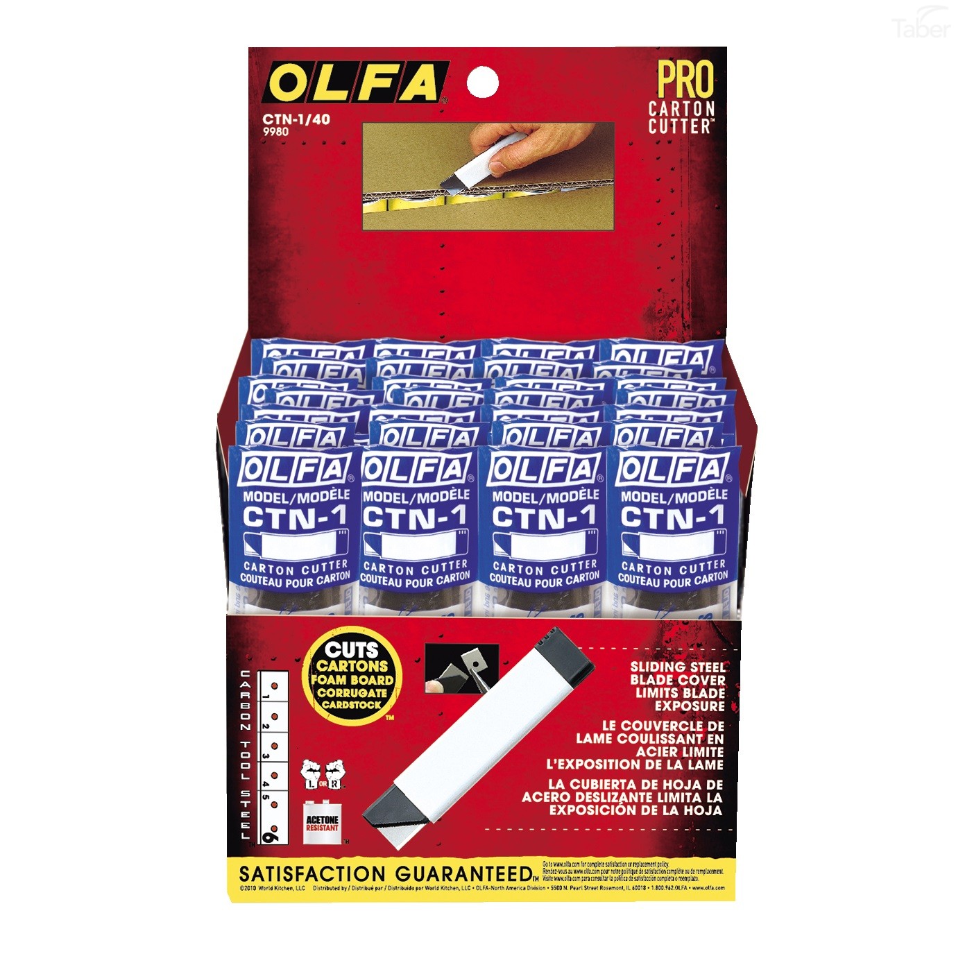 Olfa CTN-1/40W Carton Cutter display