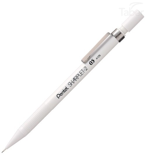 Pentel Sharplet-2 Mechanical Pencil, White Barrel, 0.5mm