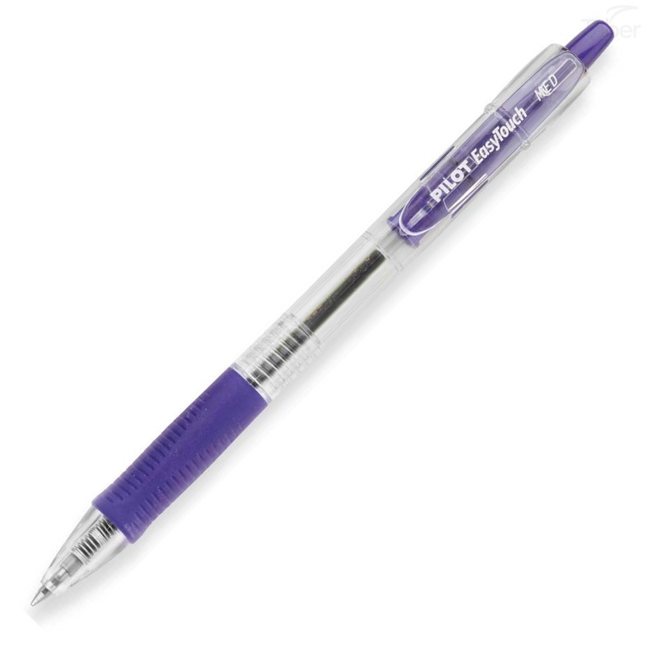 Pilot EZR Easy Touch Retractable Ball-Point Pen, Med, Purple