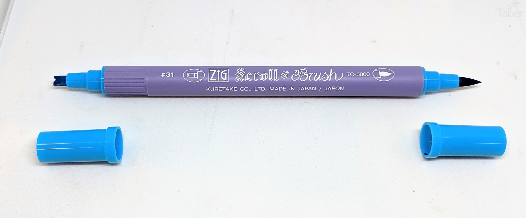 Zig Scroll & Brush Marker, Baby Blue