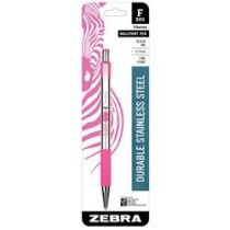 Zebra 37111 F-301 Retractable BP 0.7mm BCA Pink Barrel/Black Ink 1pk