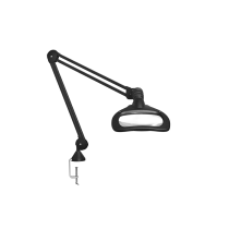 Luxo WAVE LED ESD, 45" arm, 5-D lens, and edge clamp mount, black