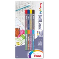 Pentel Arts 8 Color Refill Lead, Assorted Colors, 8 Pack