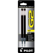 Pilot BG21R G2 Gel Ink Refills, Bold, Black