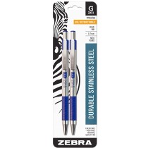 Zebra 41322 G-301 Gel Retractable 0.7mm Blue 2pk