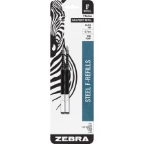 Zebra F-Refill 0.7mm Black 2pk