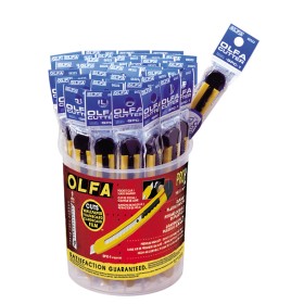 Olfa SPC-1/40 Plastic Standard-Duty Cutters in bucket display, 40/pk 